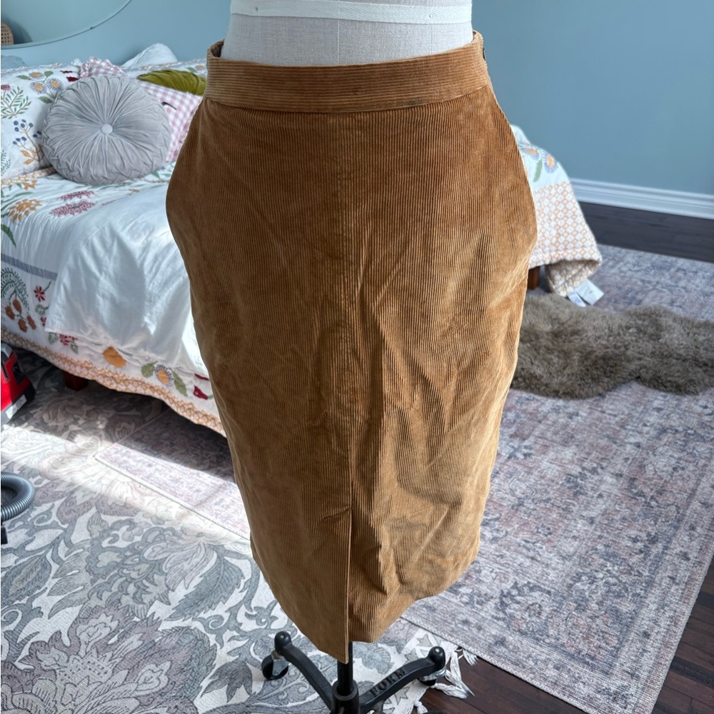 Babaton Corduroy Pencil Skirt in Tan